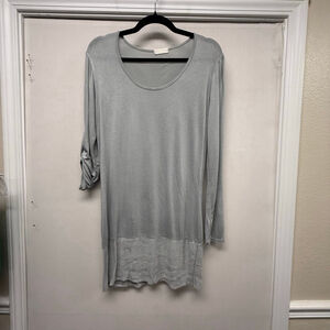 Women's SCANDAL Gray Tunic/ Dress with Silver Sequins M?